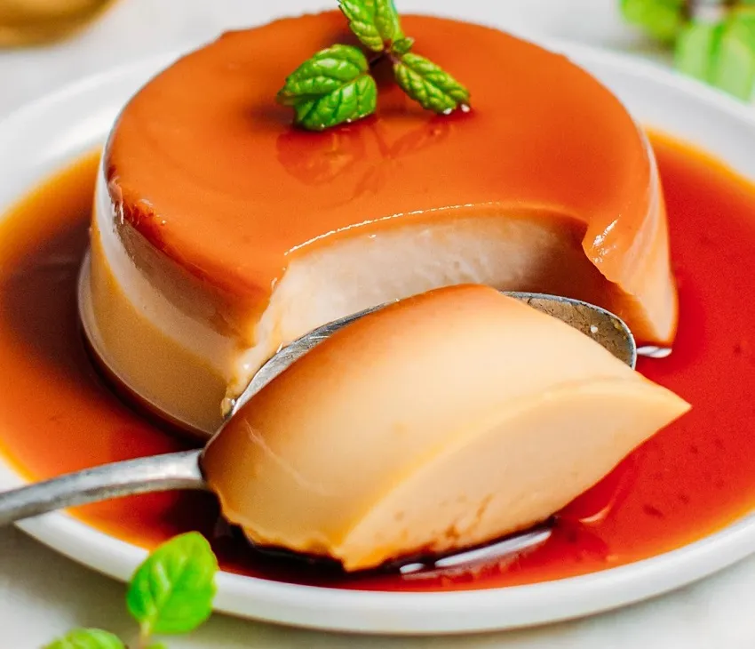 Cách làm món bánh flan cốt dừa mềm mịn, không tanh, không bị rỗ