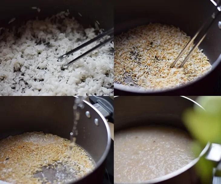 Cách nấu cháo gạo rang đầy đủ dinh dưỡng cho gia đình