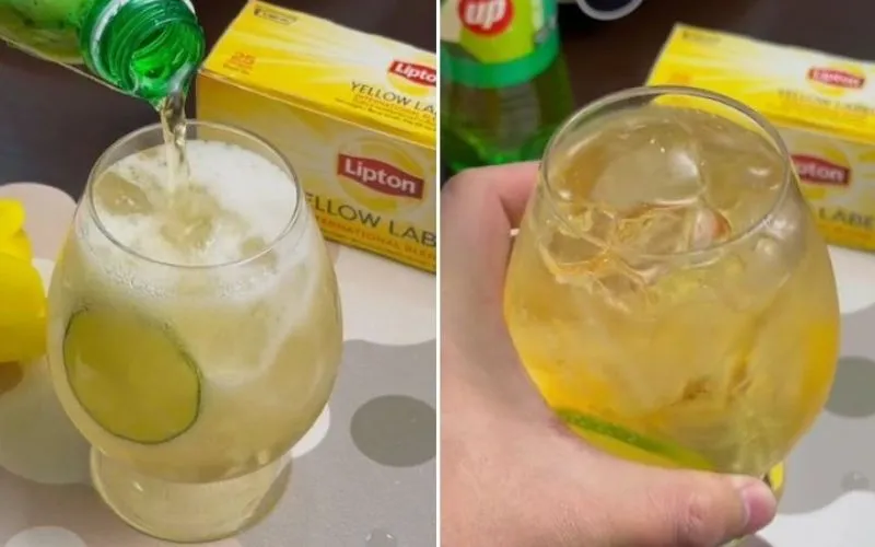 Gợi ý món trà lipton pha với 7up, giúp giải tỏa cơn khát vào những ngày hè oi ả