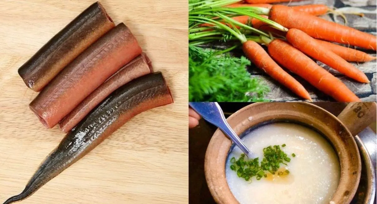 Cách nấu các loại cháo cho bé ngon với lươn và cà rốt