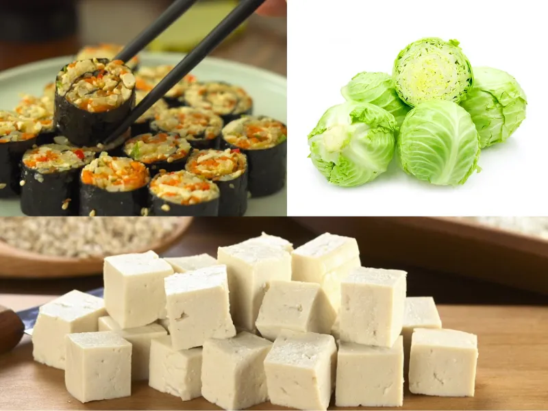 Món kimbap bắp cải đậu hũ – Món chay chuẩn vị Hàn tín đồ healthy nhất định phải thử