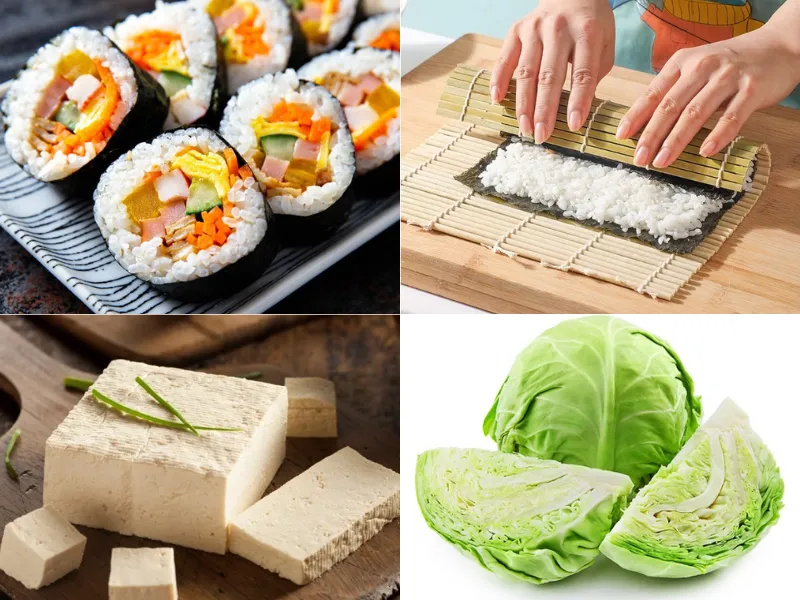 Món kimbap bắp cải đậu hũ – Món chay chuẩn vị Hàn tín đồ healthy nhất định phải thử